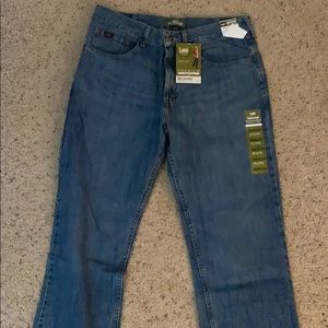 Lee premium relaxed straight leg jeans size:36x32